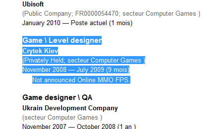 Crytek - Un MMO FPS en développement chez Crytek ?